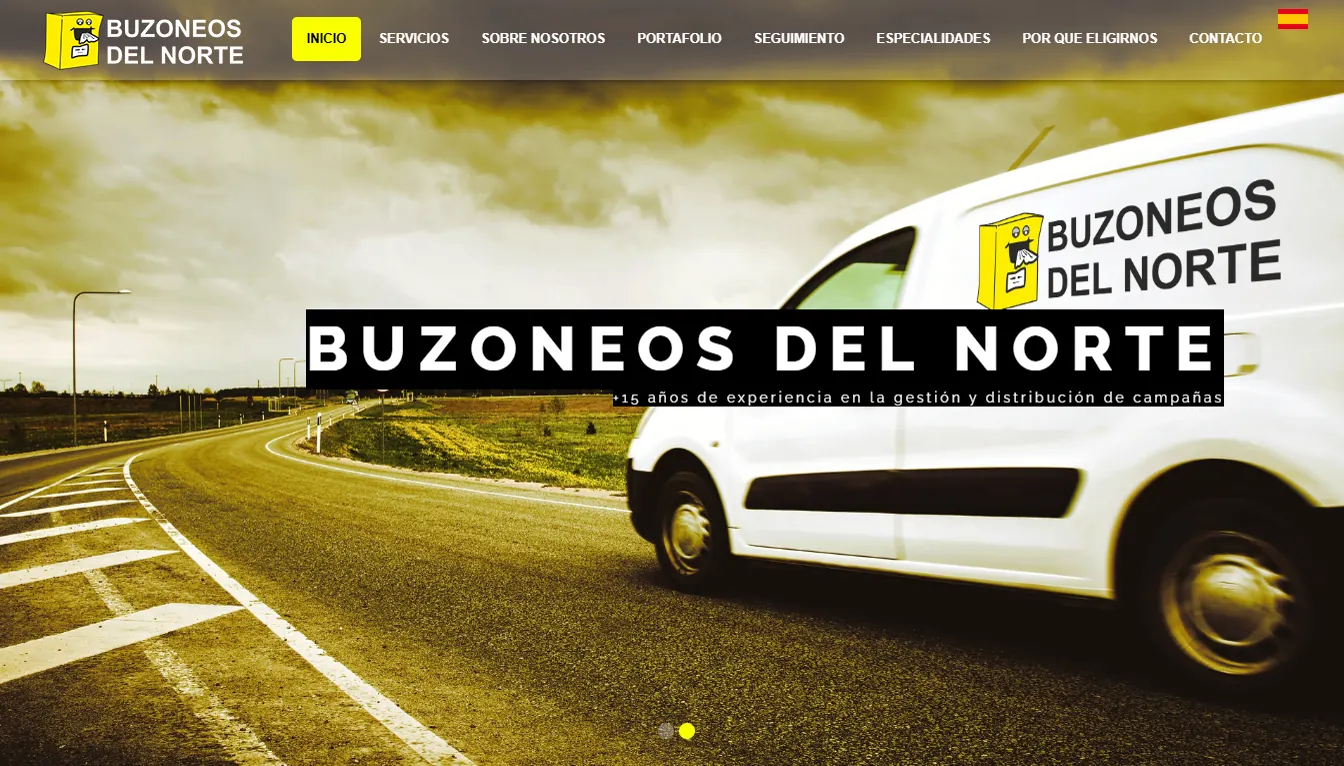Ejemplo web Buzoneos del Norte desarrollado por IG1