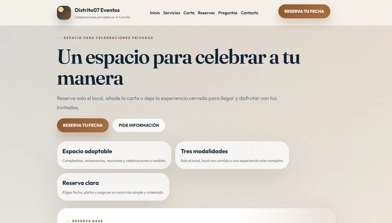 Ejemplo web Distrito07 Eventos desarrollado por IG1